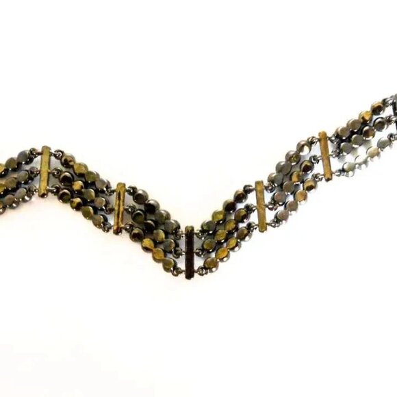 Vintage Hematite Multi-Strand 7.5" Bracelet - Picture 4 of 4